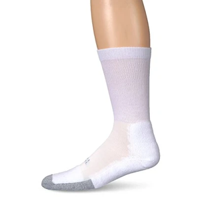 Image of Thorlos Unisex Thorlo Lite Padded Tennis Crew Socks White Medium, White, 8 9.5 UK