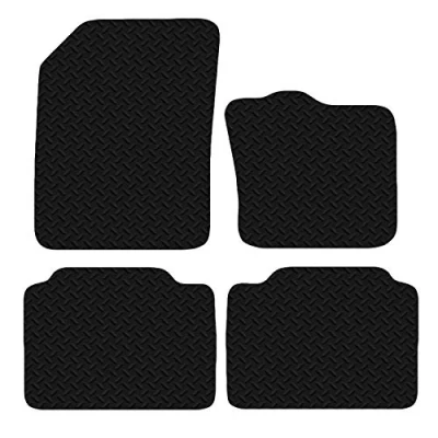 Image of Carsio Car Mats For Volvo S90 &amp; V90 2016+ 3mm 4pc Set Tailored Fit Rubber Floor Mat Complete Accessory Black Custom Fitted Anti Slip Backing, Heavy Duty Waterproof
