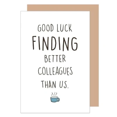 Image of Edition Seidel Premium Greetings Card with Envelope Farewell Saying Greeting Billet Retirement Job Change Man Woman Colleague Friends (AS139 SW024)