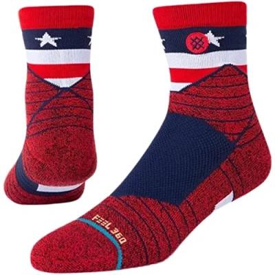 Image of Stance American Quarter Running Socks Red 5.5 8