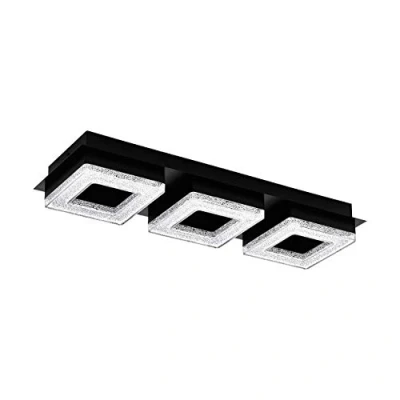 Image of Eglo Lighting Fradelo Integrated Led Semi Flush Light Black EG99325