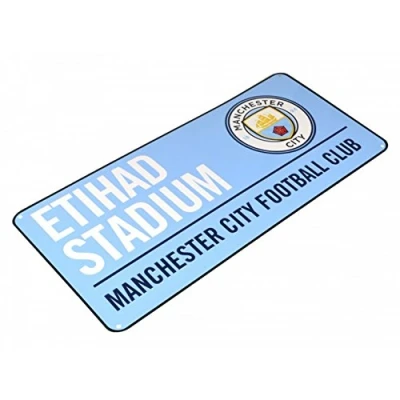 Image of Manchester City F.C. Unisex Official Colour Street Sign, Multi Colour, One Size UK