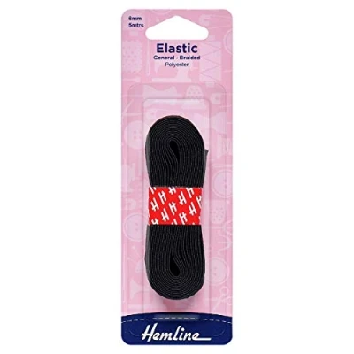 Image of General Purpose Elastic Braided, 5mx6mm Black