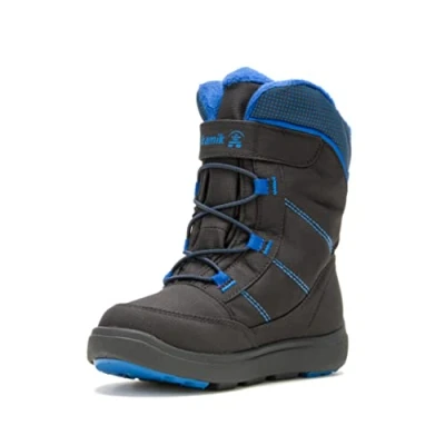 Image of Kamik Boy&#039;s Unisex Kids Stance2 Snow Boot, Black Blue BAB, 7.5 UK Child