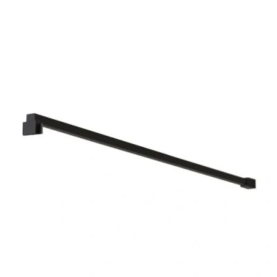Image of Milano Nero 1000mm Wet Room Shower Enclosure Screen Support Arm Bar Black