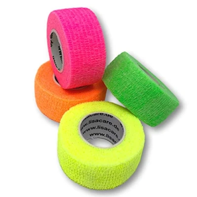 Image of Lisa Care Finger Dirt Grease and Repellent Elastic Waterproof Plaster Selection of Colours 4 Rolls 2.5 cm x 4.5 m