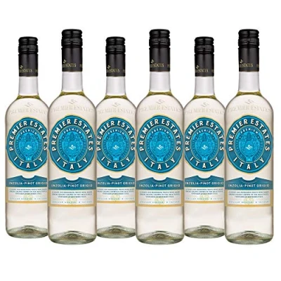 Image of Premier Estates Inzolia Pinot Grigio Italian White Wine (6 x 75cl Bottles)