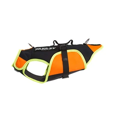 Image of IDC Multifunctional 3in1 Dog Vest, Size: S, Black and UV Orange