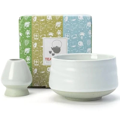 Image of TEANAGOO Japanese Ivory White Matcha Bowl, 18 OZ MB 1 Chawan Tea Ceramic Bowls for Matcha, Bowl Chawan, Traditional Ceremonial Accessorie
