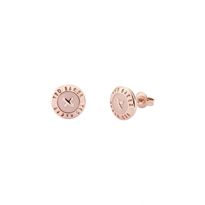 Image of Ted Baker Pink Mini Button Earrings