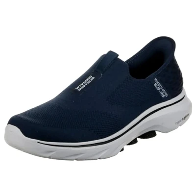 Image of Skechers Men&#039;s GO Walk 7 Easy ON 2 Sneaker, Navy, 14 UK