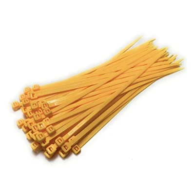 Image of Cable Ties 300mm x 4.8mm Strong Nylon Zip (100, Yellow)