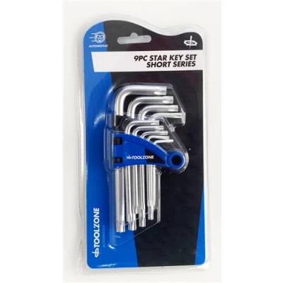 Image of Toolzone 9 Piece Short Star Keys T10 To T50