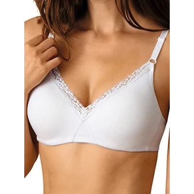 Image of Nur Die Women&#039;s Baumwoll Spitzen BH Bra, White, 42C