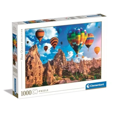 Image of Clementoni Jigsaw Puzzle Collection Balloons In Cappadocia 1000 Pieces For Adults 14 99 Years, Gift Men/Women, Landscape, Turkey, Made Italy, 39825