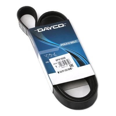 Image of 4918150J40 V ribbed belt DAYCO 6PK1635 1635,0mm 6 VAUXHALL: Insignia Mk1, Astra Mk6, Mk6 Kombi, FORD: Transit Mk4 Minibus, Escort