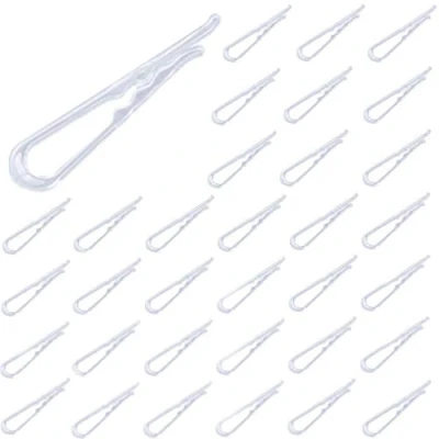 Image of LAIYOHO 200 Pcs Plastic Alligator Clips Garment with Teeth Clear Clothes Pins for Ties Socks Pants Shirts