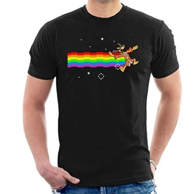 Image of Hong Kong Phooey Nyan Cat Men&#039;s T Shirt Black