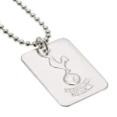 Image of Tottenham Hotspur F.C. Silver Plated Dog Tag &amp; Chain