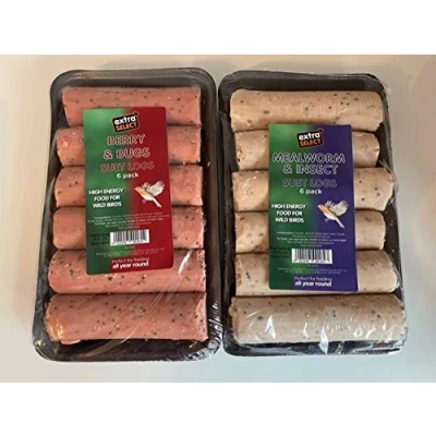 Image of Wild Bird Suet Logs Variety Pack of 2 (12 Logs)