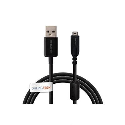 Image of DHERIGTECH USB DATA TRANSFER CABLE FOR PANASONIC LUMIX DMC TZ65 CAMERA USB/SYNC