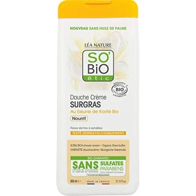 Image of So &#039;Bio Étic Surgras Shower Cream with Organic Shea Butter Oil 650 ml