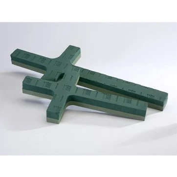 Image of OASIS FOAM FRAMES Pack of 2 Floral Tribute Crosses 34in (86 x 36cm)