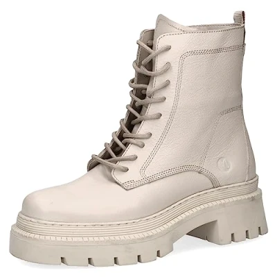 Image of CAPRICE Women&#039;s 9 25230 41 Lace up Ankle Boots with Heel, Beige Nappa, UK