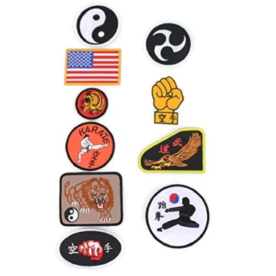 Image of costumebase Cobra Kai Pants Patches GI Set of 10 Costume Johnny Lawrence Karate Kid Patch