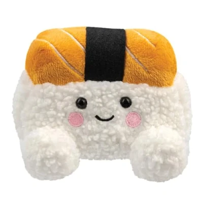 Image of Aurora, 61595, Palm Pals Suhiro Salmon Sushi 5In, Soft Toy, White &amp; Orange