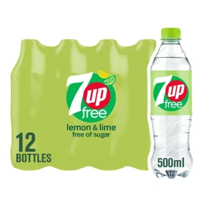 Image of 7UP Free Lemon &amp; Lime Flavoured Fizzy Drink Sugar 12 x 500 ml