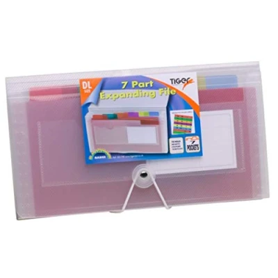 Image of Tiger 301798 DL 7 Part Rainbow Expanding File