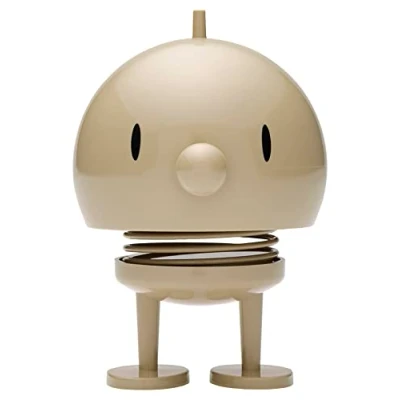 Image of Hoptimist Bumble, Bobble Figure Decoration, Scandinavian, Decorative Living Room, Desk Office Gadgets, Great Small Gifts, 7.5 x 8.5 10.7 cm, Medium, Latte