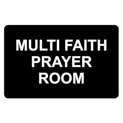 Image of Multi faith prayer room informational sign 3mm Aluminium (200mm x 150mm)