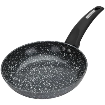 Image of Pendeford Housewares 20cm Forged Non Stick Frying Pan Speckled Marble Effect, PFAO/PFAS Free, Induction Compatible, Dishwasher Safe, Heat Proof Soft Touch Handle