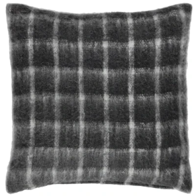 Image of Yard Yarrow Check Faux Mohair Cushion Cover Natural Size 45 cm x