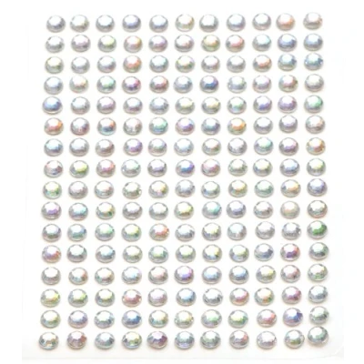 Image of Busy Bead 176 x Crystal AB Self Adhesive Diamante Stick On Rhinestone Gems 3mm
