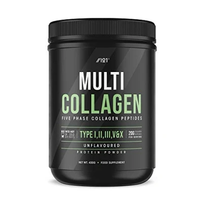 Image of Multi Collagen Protein Powder (400g) Types I, II, III, V &amp; X Hydrolyzed Grass Fed Bovine, Wild Caught Fish, Free Range Chicken Eggshell (20 Day Supply) by Alpha01