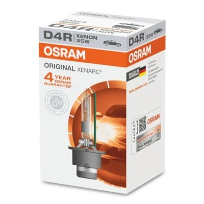 Image of OSRAM XENARC ORIGINAL D4R xenon headlamp bulb 66450 +100% 4150K 1 piece in folding box, Blue white