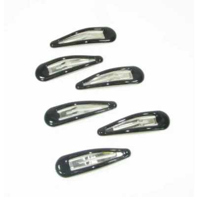 Image of Card of 6 Black Bendy Clips
