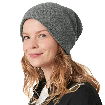 Image of CHARM Slouchy Sweater Beanie Hat Womens Winter Slouch Knit Cap Mens Skull Grey