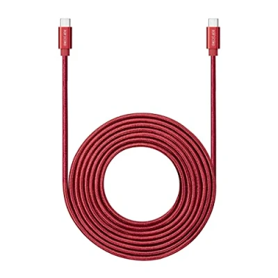 Image of ROFICORD USB C to Cable 4,6M, 60W Power Delivery Extra Long and Extremely Durable Type Charger Cord Compatible with MacBook Pro/Galaxy S20/Switch/Pixel/LG Other (Red)