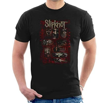 Image of Band Monkey Slipknot Unisex T Shirt Sketch Boxes (Back Print)