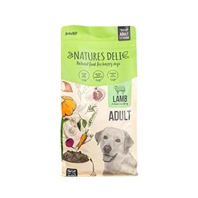 Image of Natures Deli Dry Dog Food for Adult Dogs, Natural Complete Hypoallergenic Suitable All Breeds, Lamb and Rice 2 kg