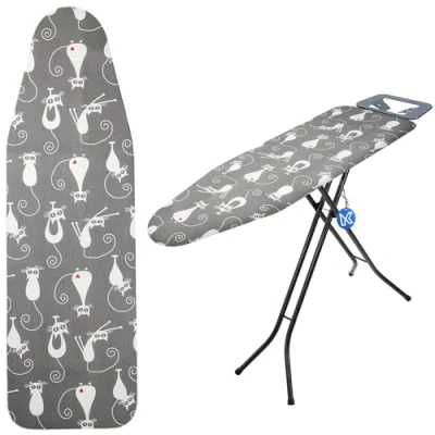 Image of KADAX Ironing Board Cover with Drawstring, Cotton for Steam Irons, Replacement Sponge Pad (Cats 148 x 52)