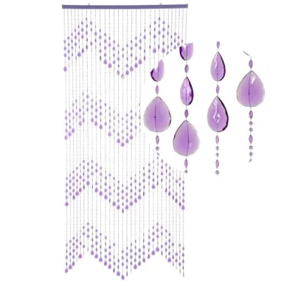 Image of HAB &amp; GUT DV0333 Door Curtain TEARDROPS, Purple, 90 x 200 cm / 35 78 in