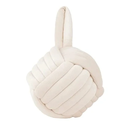 Image of furn. Knot Entwined Velvet Novelty Door Stop Natural One Size