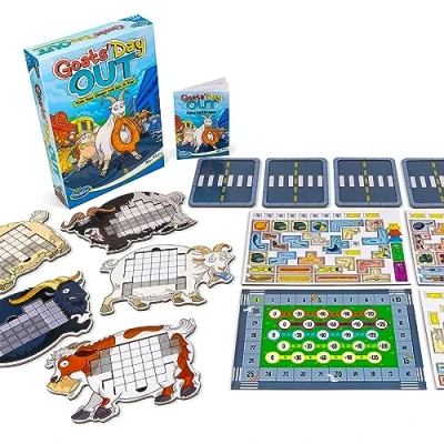 Image of ThinkFun Goats&#039; Day Out Fun Family Board Game for Kids and Adults Age 8 Years Up New 2024