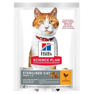 Image of Hill&#039;s Cat Food Science Plan Sterilised Young Adult with Chicken