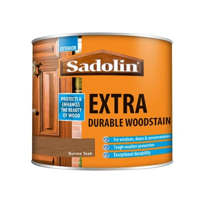 Image of Sadolin 5028550 Extra Durable Woodstain Burma Teak 500ml SAD5028550